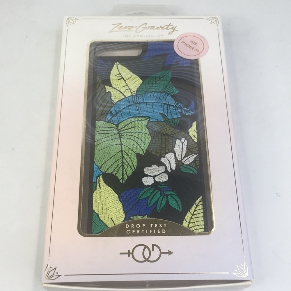 New Zero Gravity Paradise At Dusk Embroidered iphone 8+ case floral palms